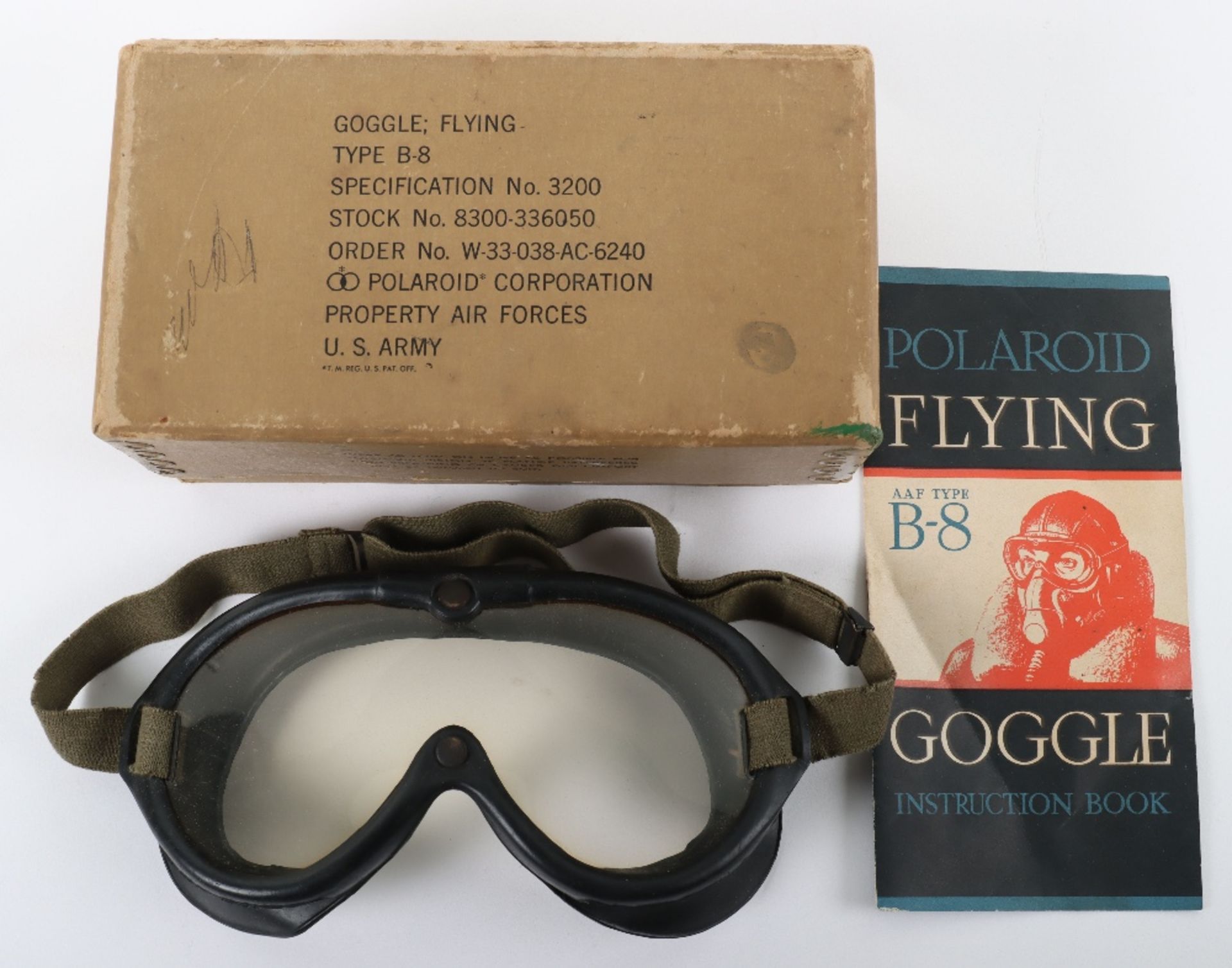 USAAF Type B-8 Polaroid Flying Goggles - Image 2 of 6