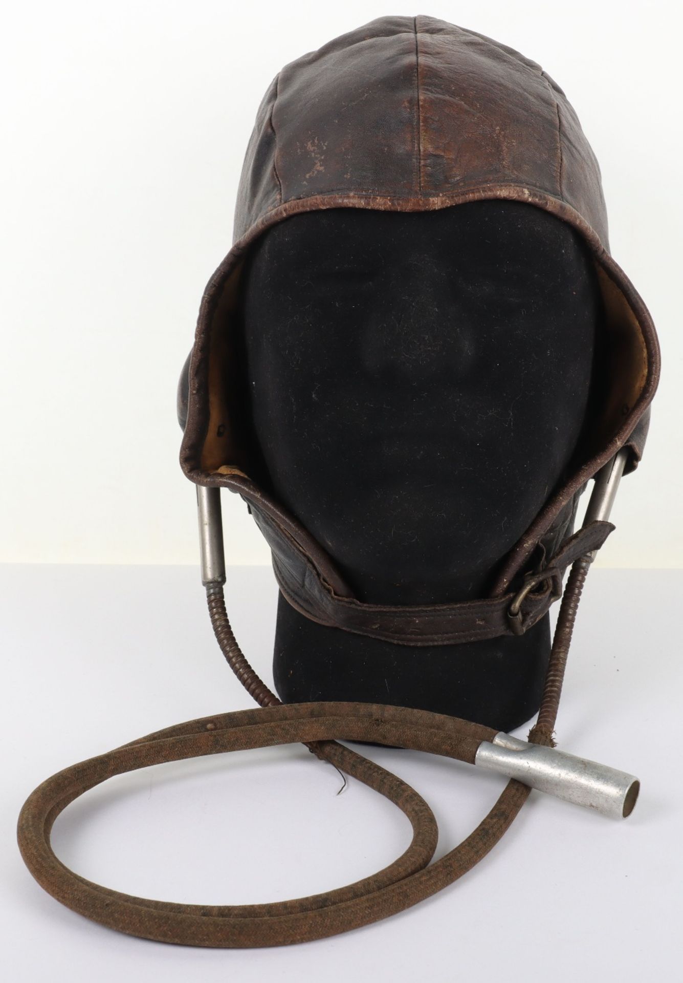 WW2 Period Leather Flight Helmet - Image 7 of 8