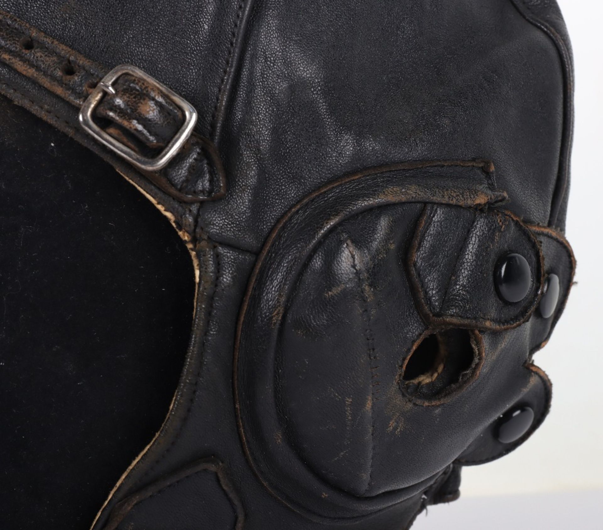 Pre-WW2 D Lewis Pattern Leather Flying Helmet - Image 7 of 10