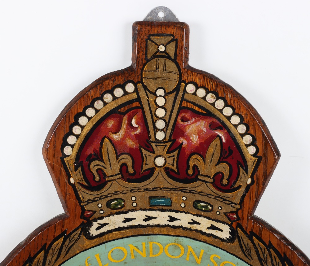 Large Painted Wooden Squadron Emblem for 601 County of London Squadron Auxiliary Force - Bild 2 aus 4