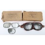 Set of WW2 Royal Air Force Mk VIII Flying Goggles
