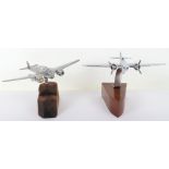 2x Desk Model of WW2 Twin Engine Aircraft