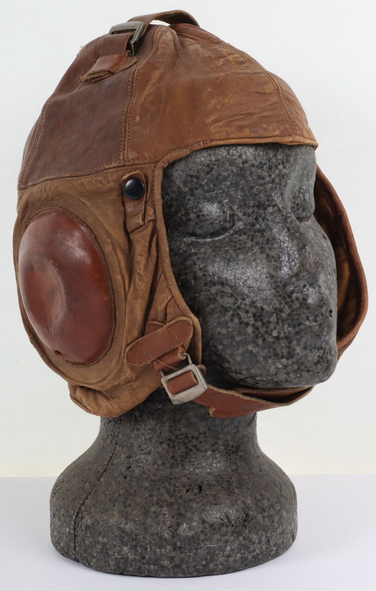 American Western Electric Company Leather Aviators Helmet
