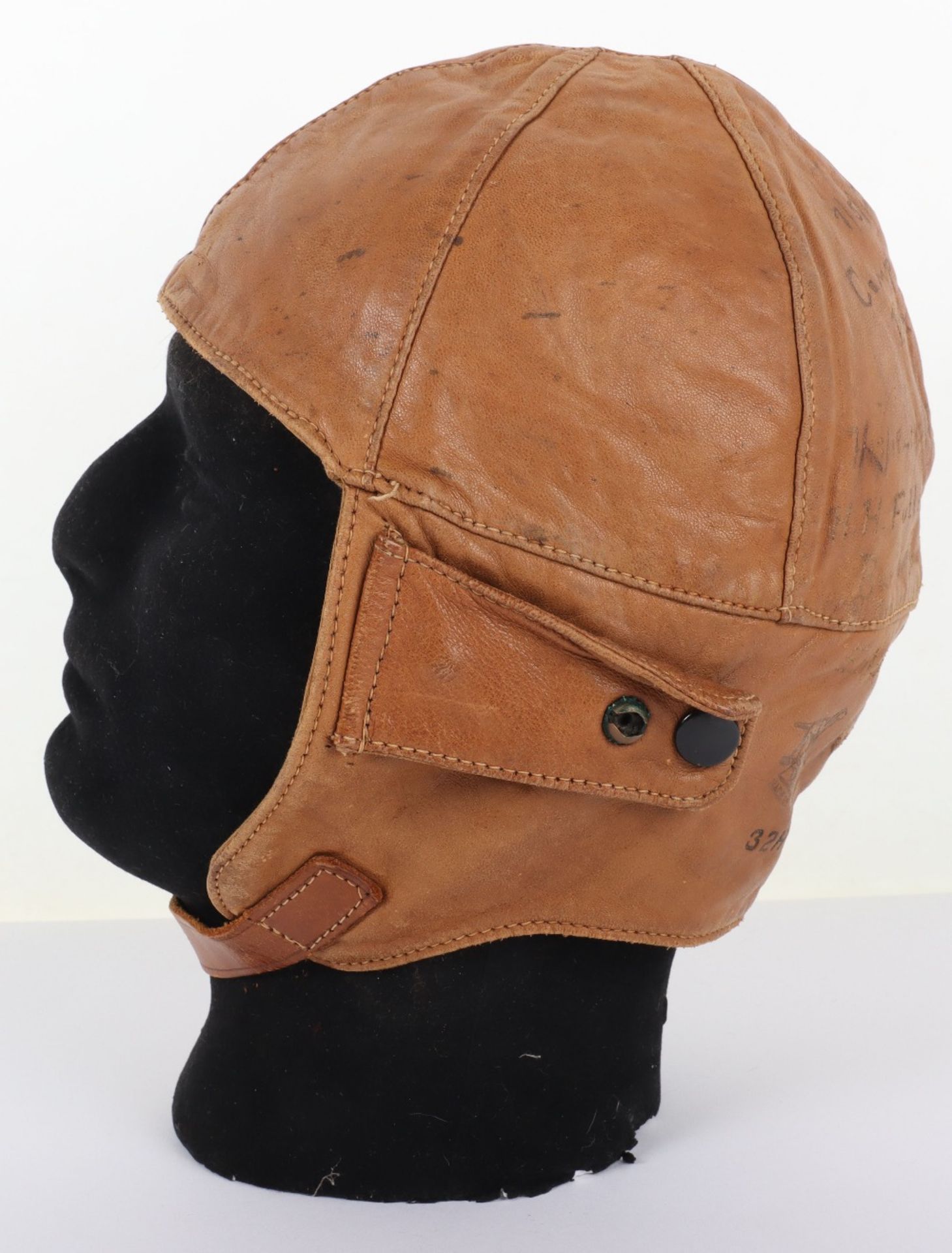 American 1920’s / 1930’s Leather Flight Helmet - Image 3 of 10