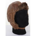 Great War Style Short Pattern Leather Flying Helmet