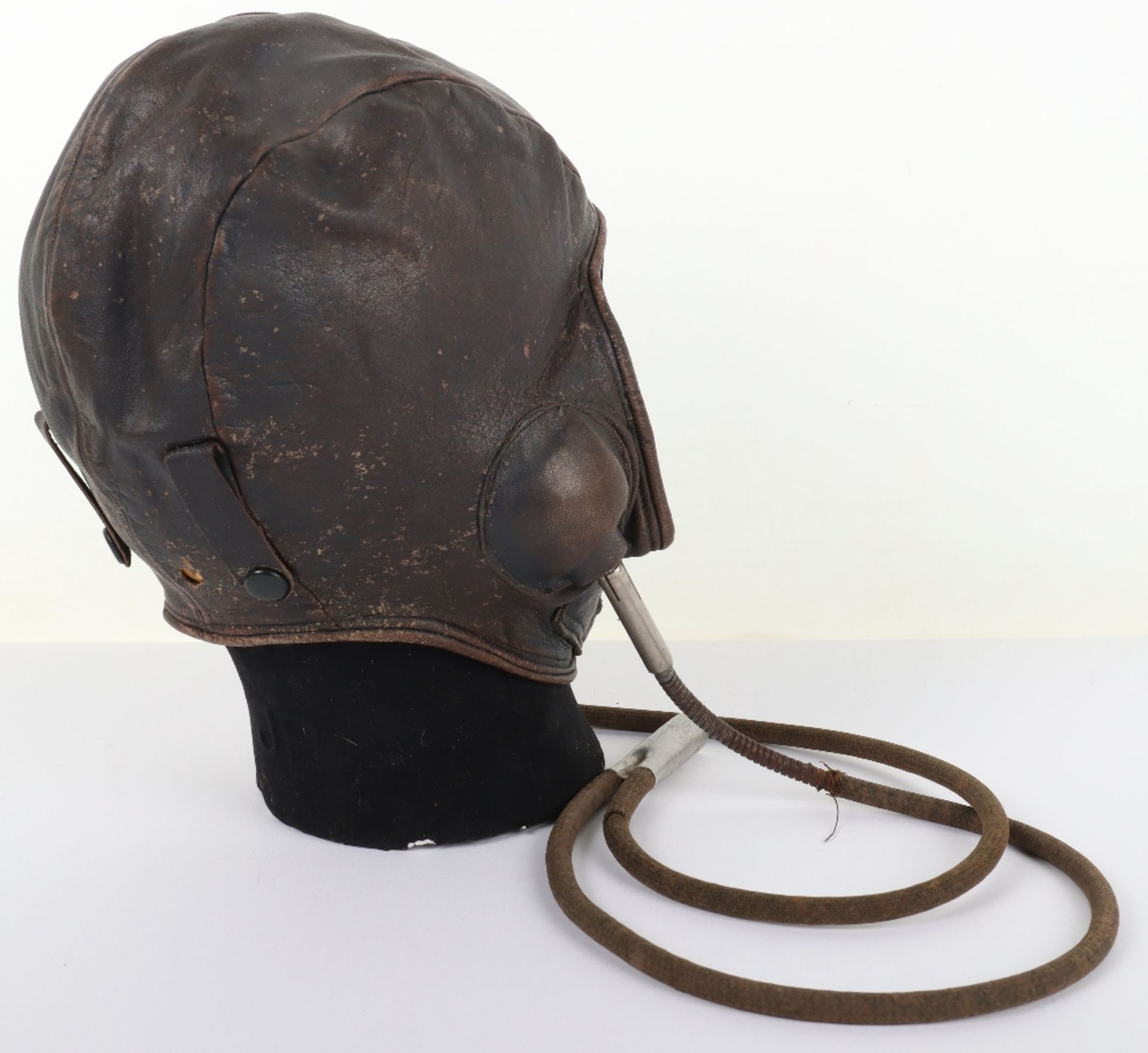 WW2 Period Leather Flight Helmet - Image 2 of 8