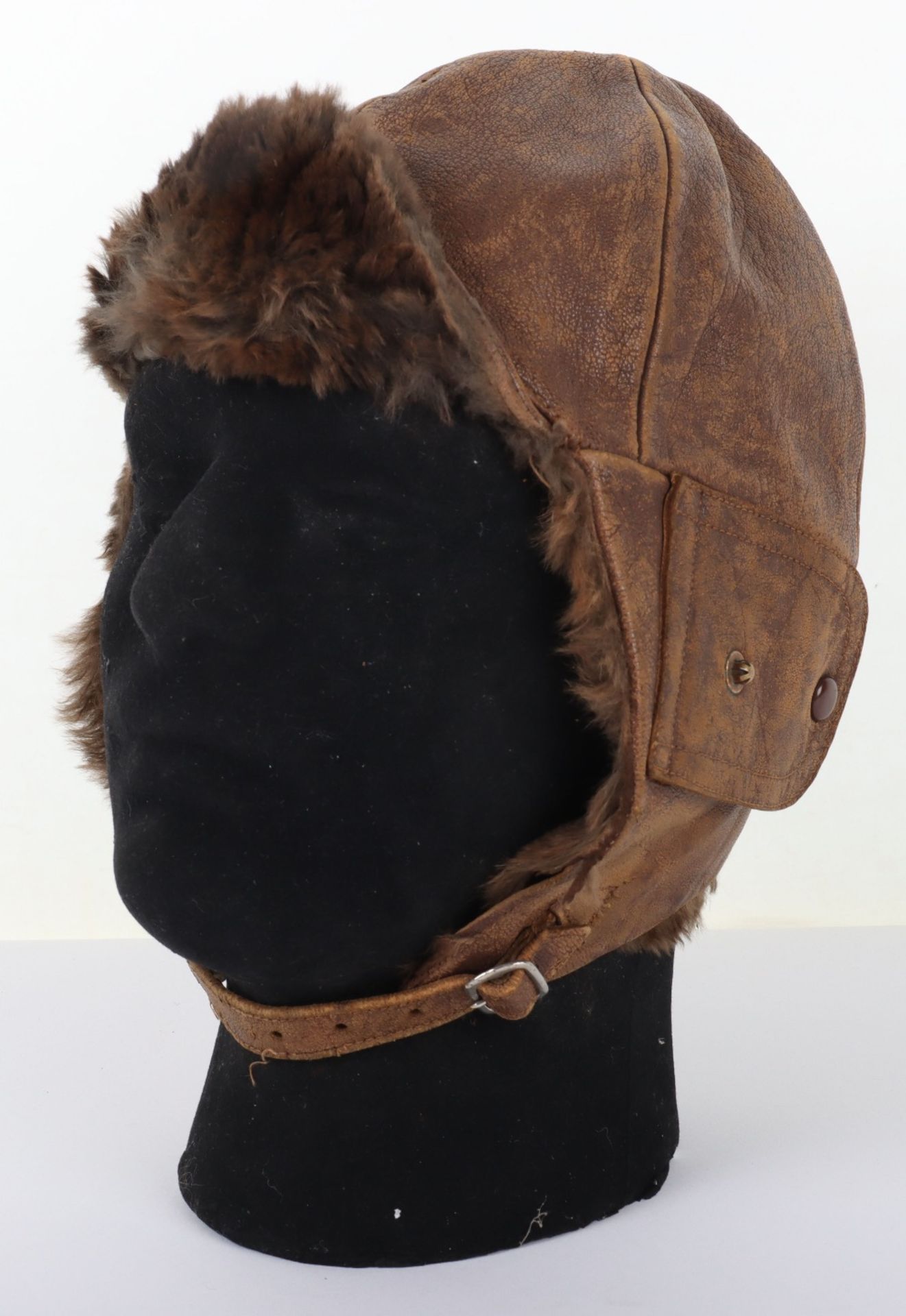 Great War Style Short Pattern Leather Flying Helmet - Image 2 of 9