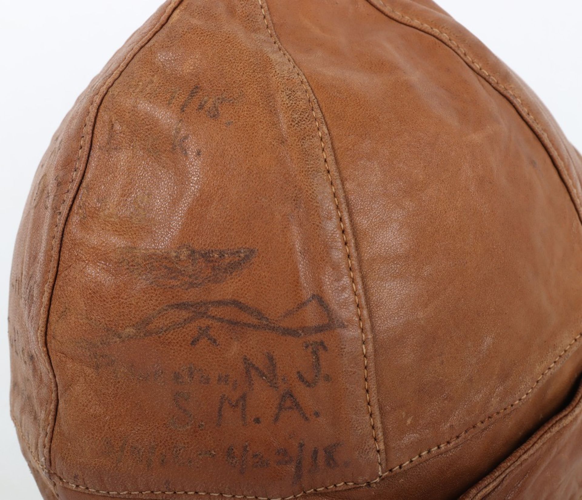 American 1920’s / 1930’s Leather Flight Helmet - Image 7 of 10