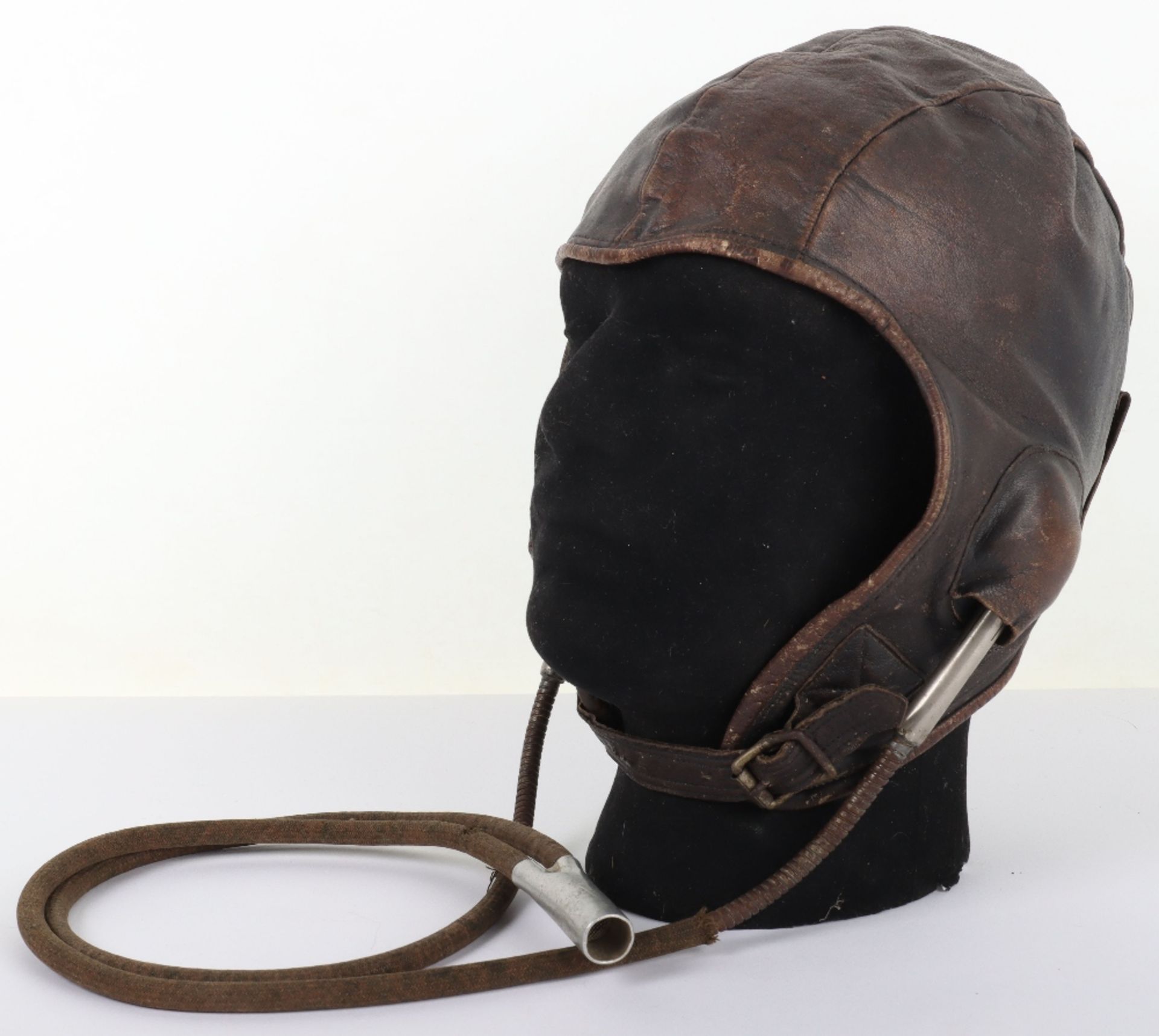 WW2 Period Leather Flight Helmet - Image 8 of 8