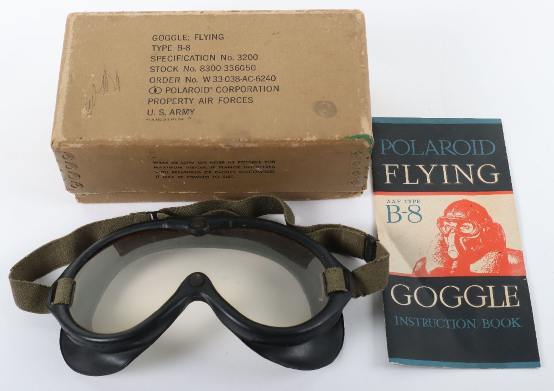USAAF Type B-8 Polaroid Flying Goggles