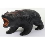 A Japanese wood carved bear