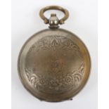 An interesting early 20th century silverplated full hunter pocket watch