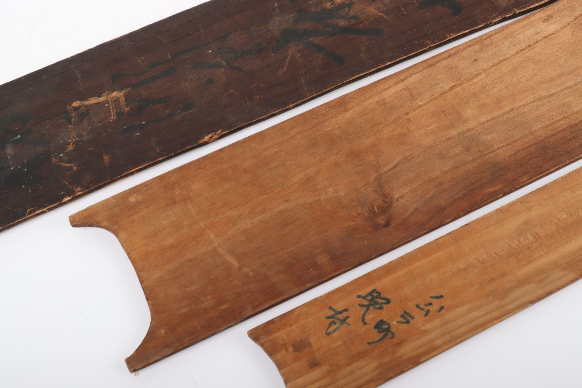 Three Japanese wood temple calligraphy panels - Image 7 of 8