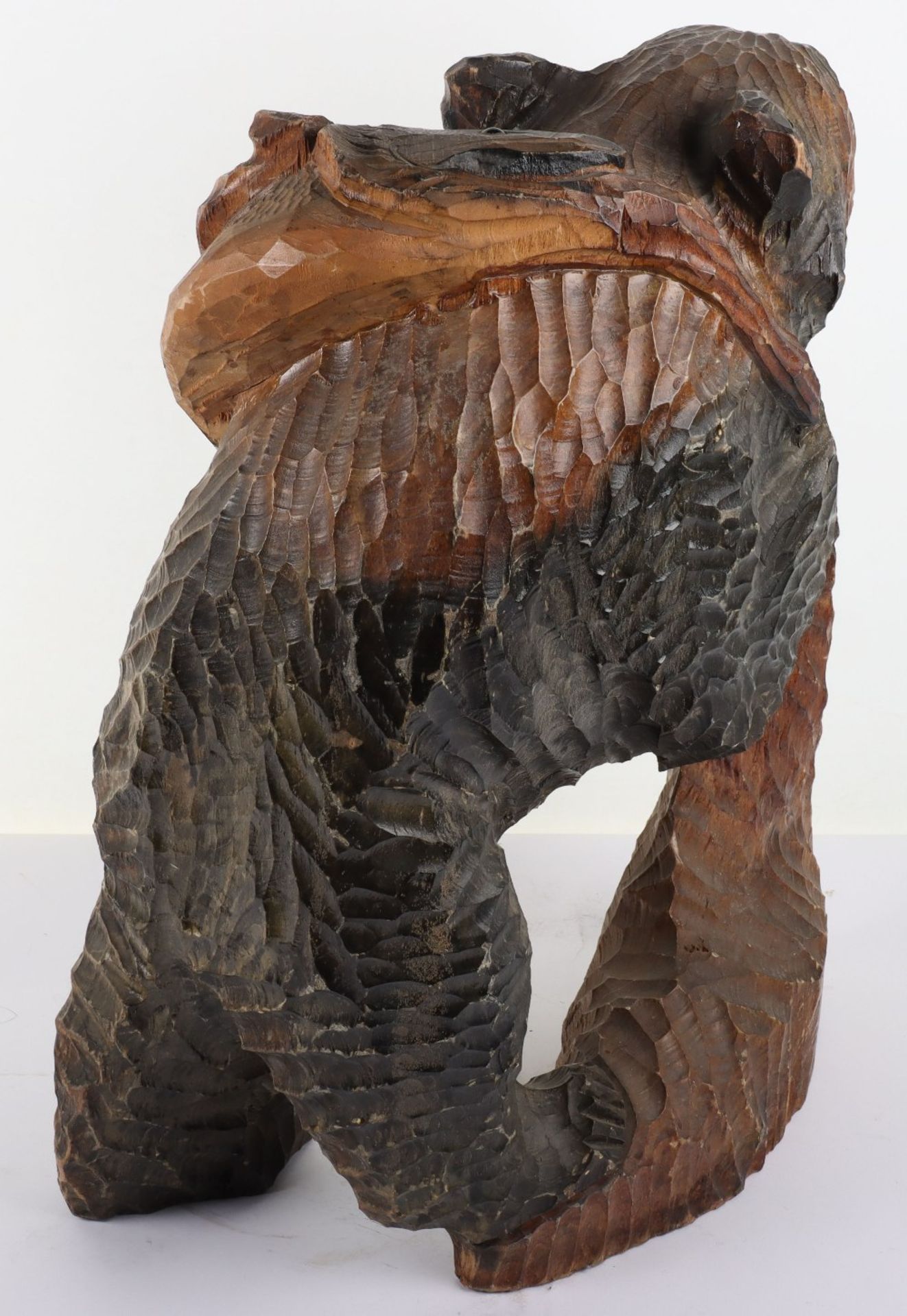 A large Japanese wood carved bear, 20th century - Image 5 of 8