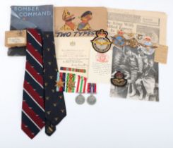 WW2 Royal Air Force Medal and Ephemera Group of Flight Lieutenant H H Howson RAFVR