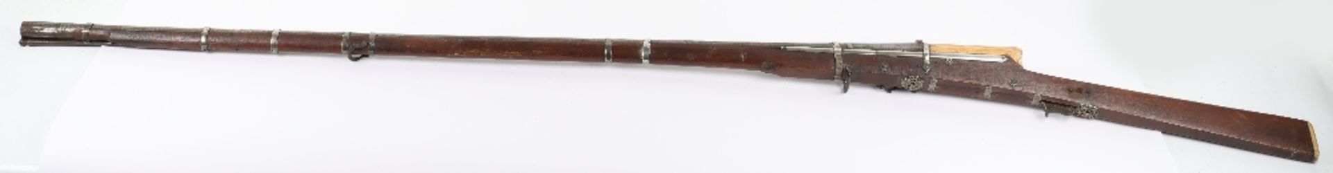 ^ Good Quality 25 Bore Indian Matchlock Gun Torador from Rajasthan, Probably Rajput c.1800 - Image 14 of 14