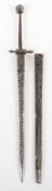 Unusual All Iron Stiletto and Sheath c.1600
