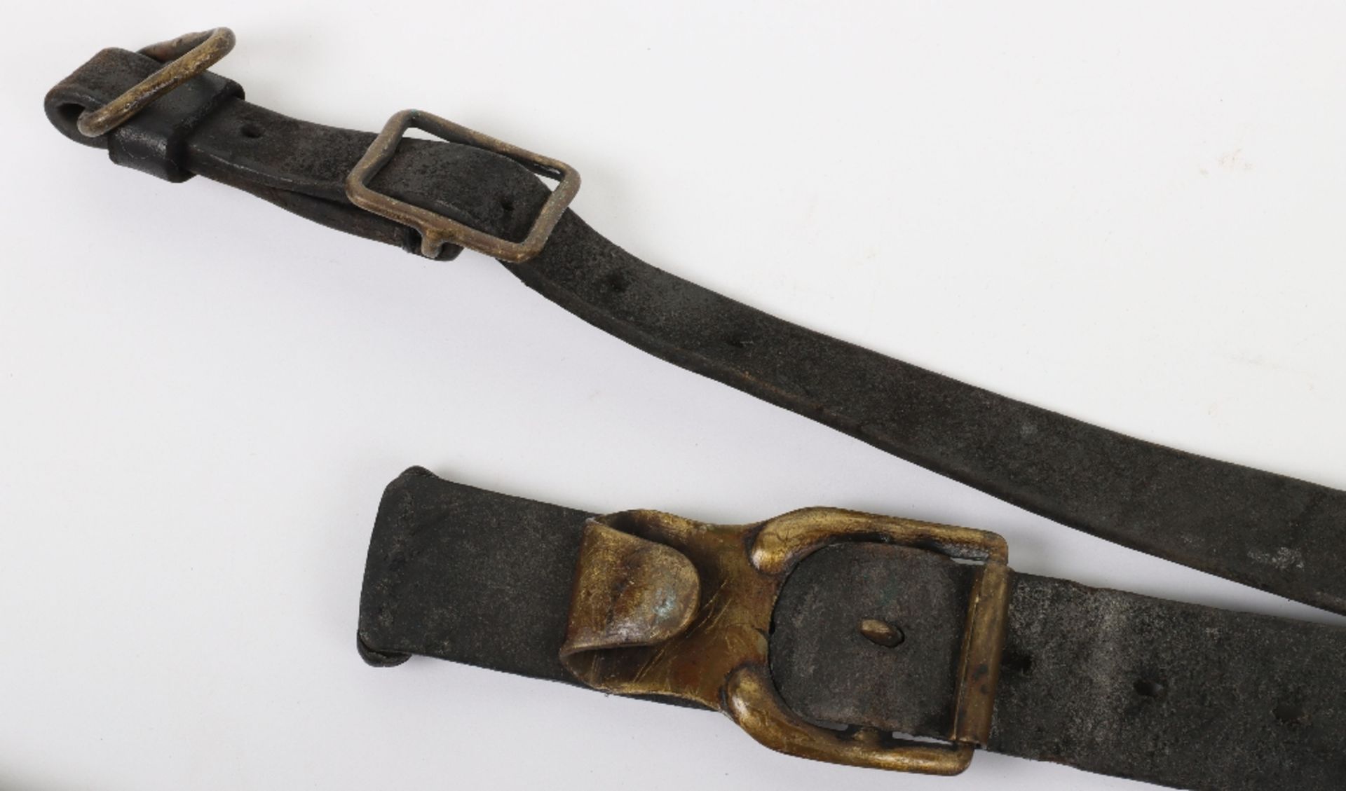 1916 Dated Imperial German Cavalry Equipment Y Straps - Bild 2 aus 4