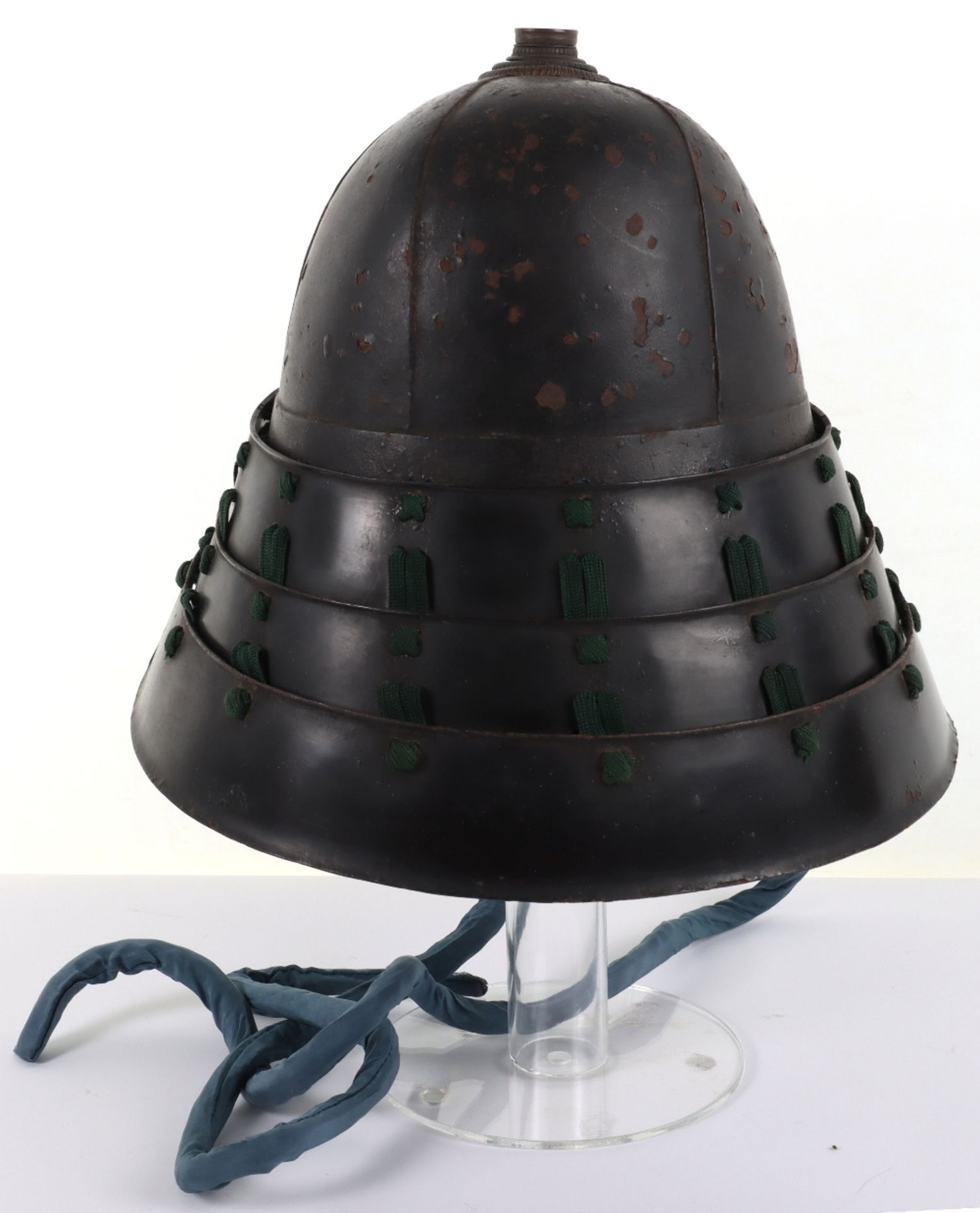 Japanese Lacquered Iron Helmet Kabuto - Bild 10 aus 16