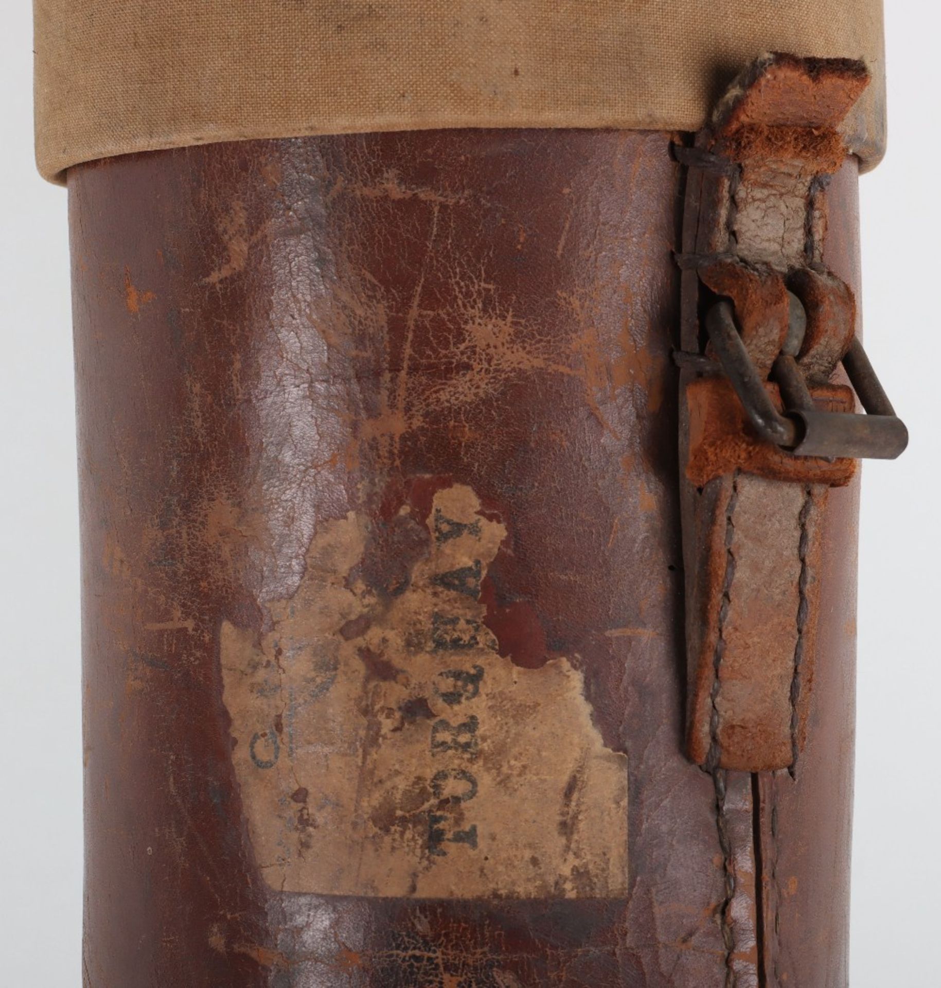 Great War Period Leather Carry Case for Large Optics or Similar Equipment - Image 2 of 7