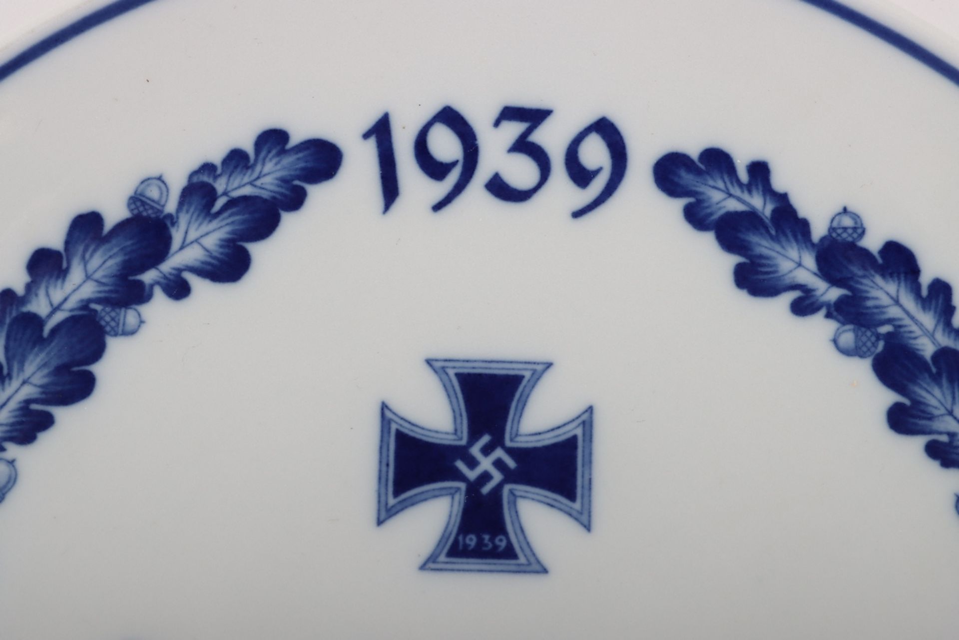 WW2 German Artillery Regiment 195 Regimental Plate by Meissen - Bild 2 aus 6