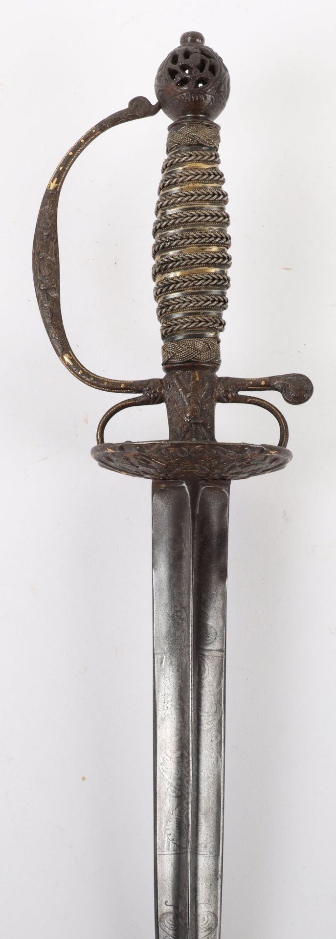 French Smallsword c.1760 with Russet Gilt Hilt