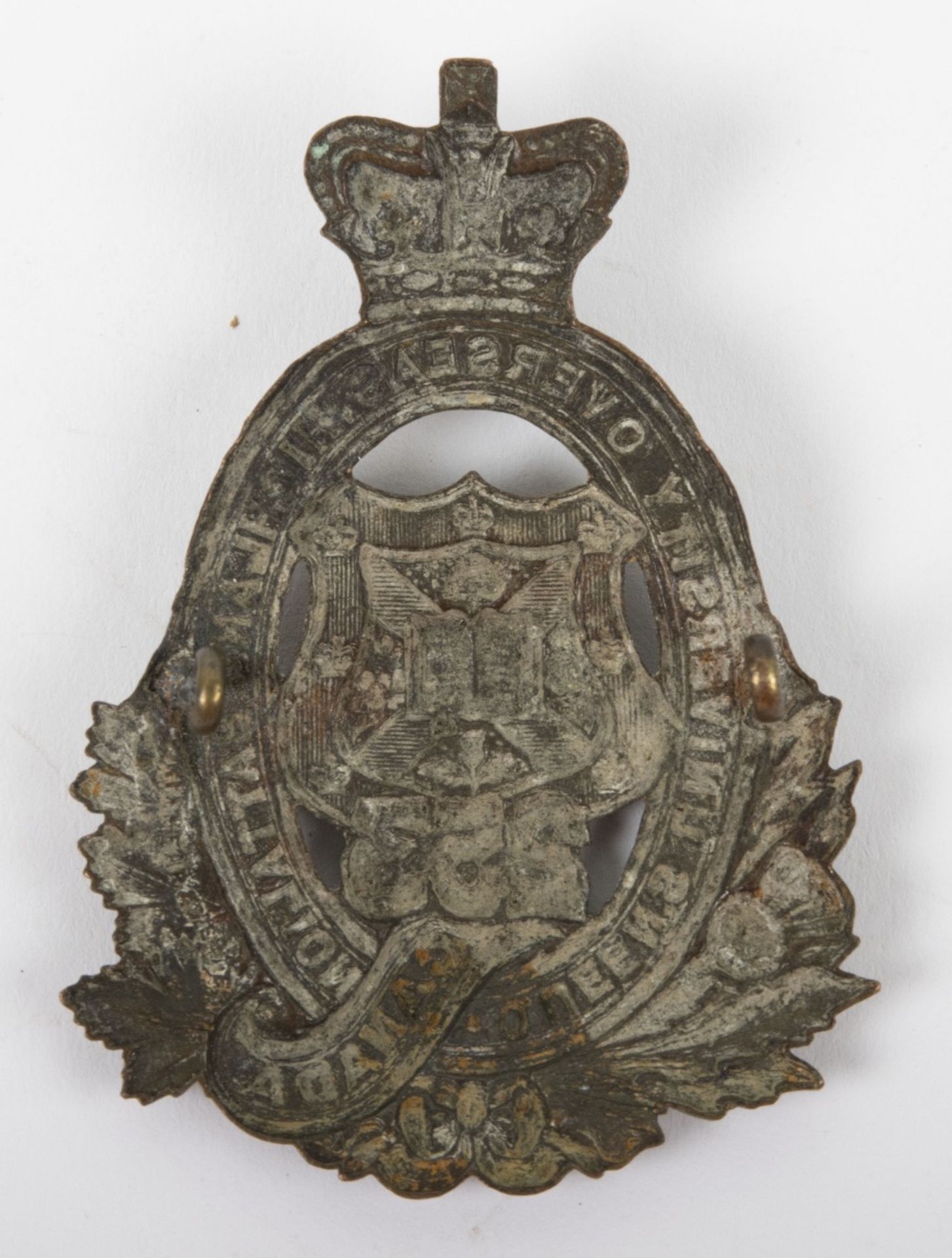 Scarce Canadian 253rd Queens University Overseas Highland Battalion Headdress Badge - Bild 2 aus 2