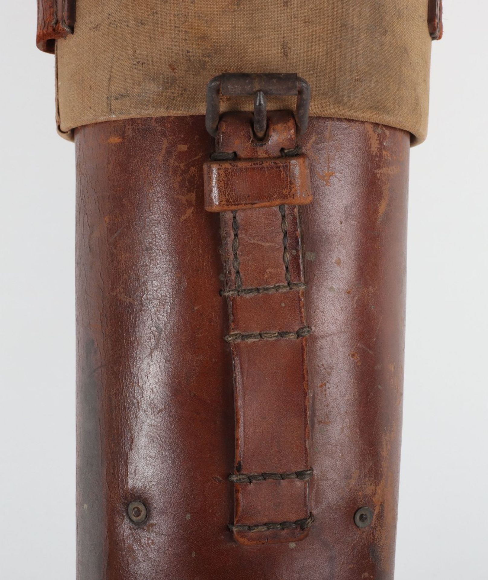 Great War Period Leather Carry Case for Large Optics or Similar Equipment - Image 3 of 7