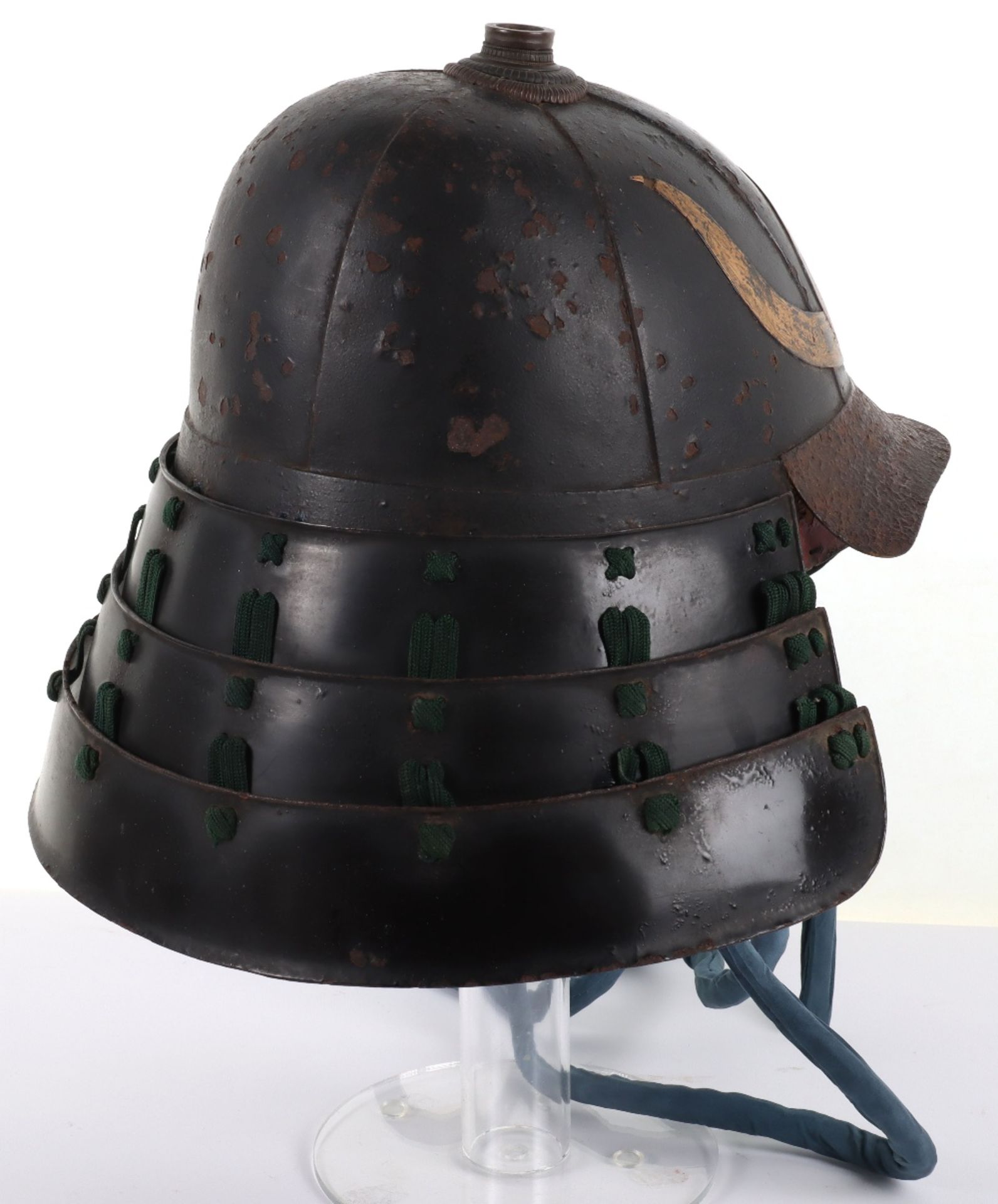 Japanese Lacquered Iron Helmet Kabuto - Bild 11 aus 16