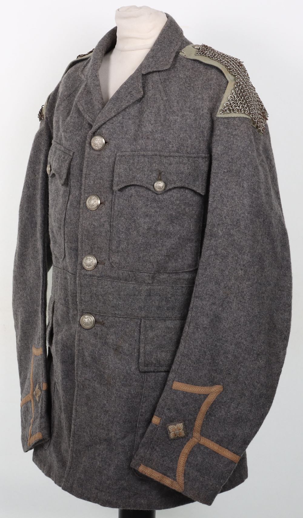 Scarce WW1 Officers Cuff Rank Tunic of the Cambridge University OTC Cavalry - Image 6 of 9