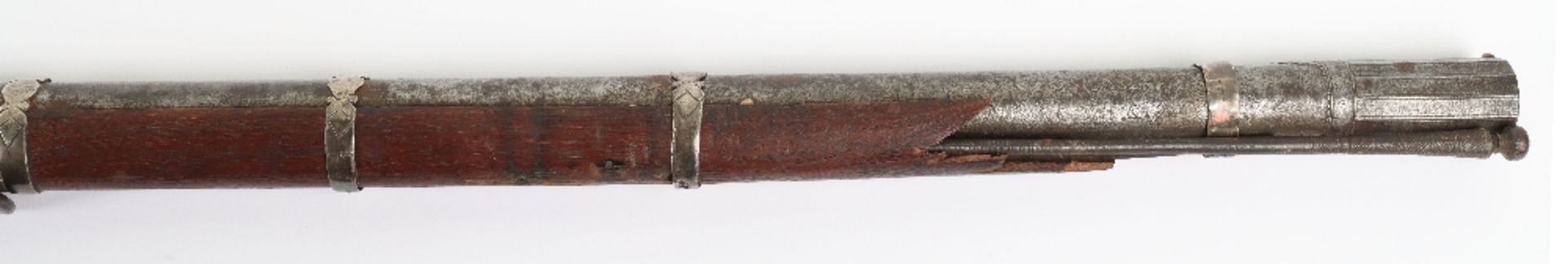 ^ Good Quality 25 Bore Indian Matchlock Gun Torador from Rajasthan, Probably Rajput c.1800 - Bild 4 aus 14