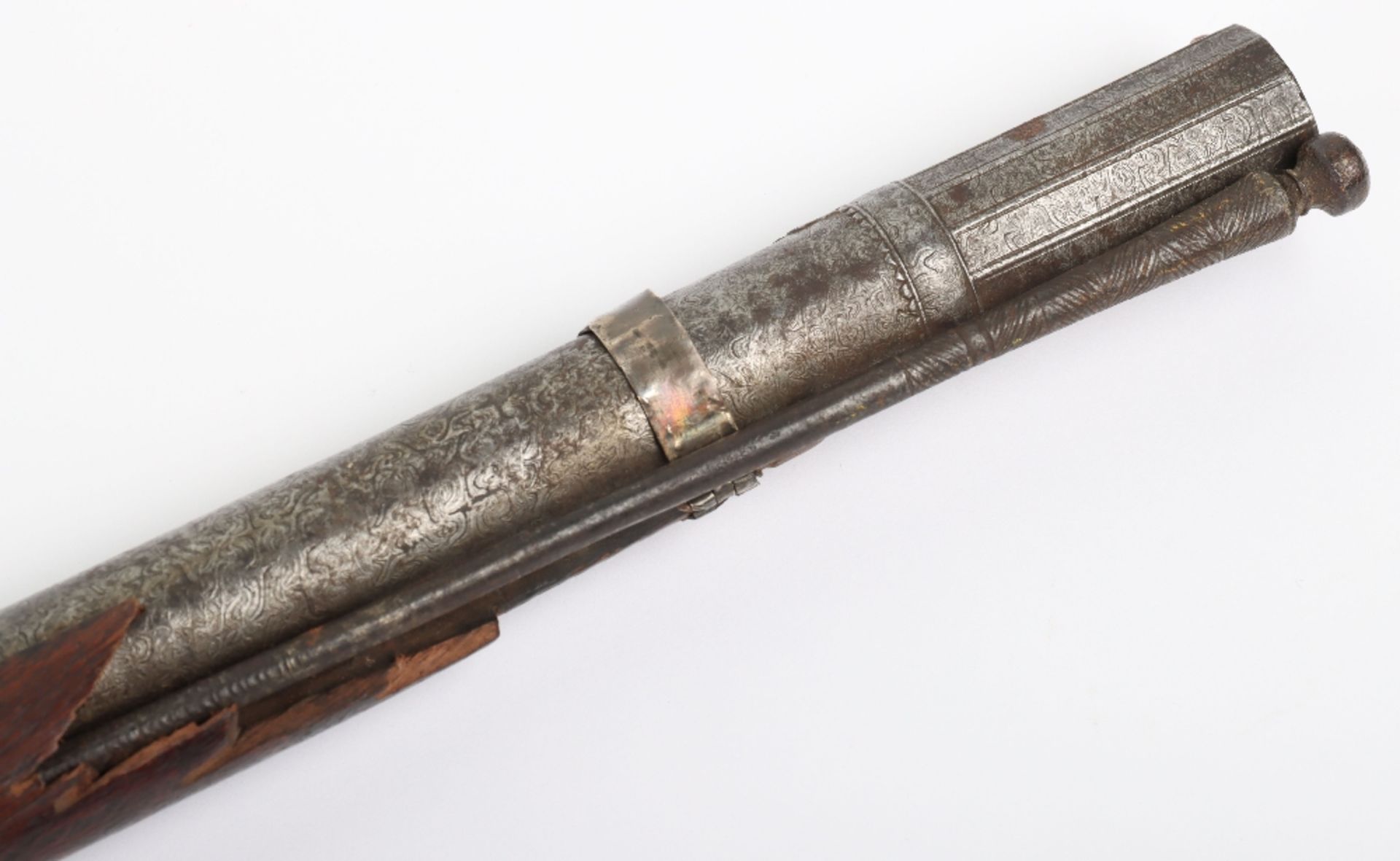^ Good Quality 25 Bore Indian Matchlock Gun Torador from Rajasthan, Probably Rajput c.1800 - Bild 5 aus 14