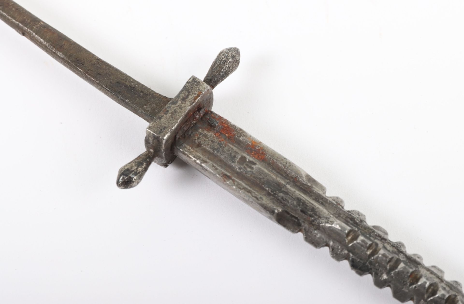 Unusual All Iron Stiletto and Sheath c.1600 - Image 6 of 9