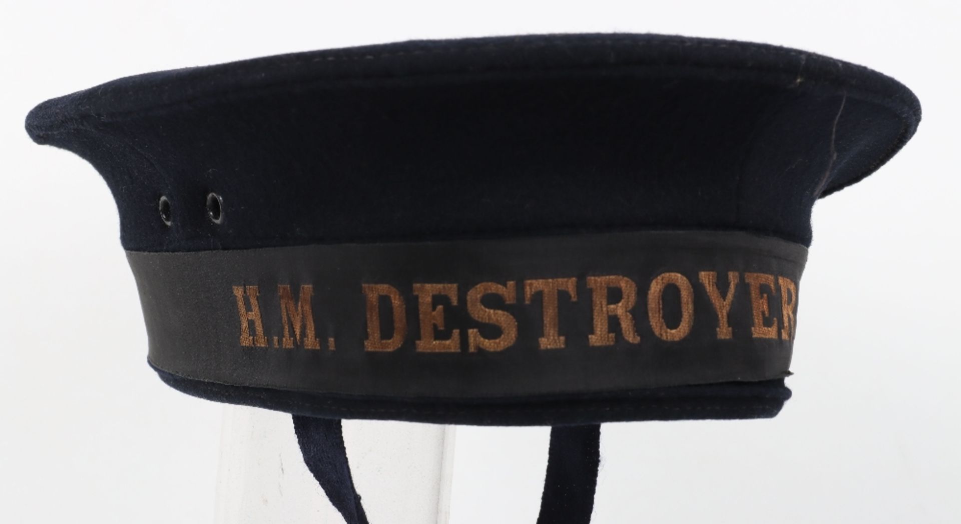 WW2 Royal Navy Ratings HM Destroyer Cap - Bild 2 aus 10