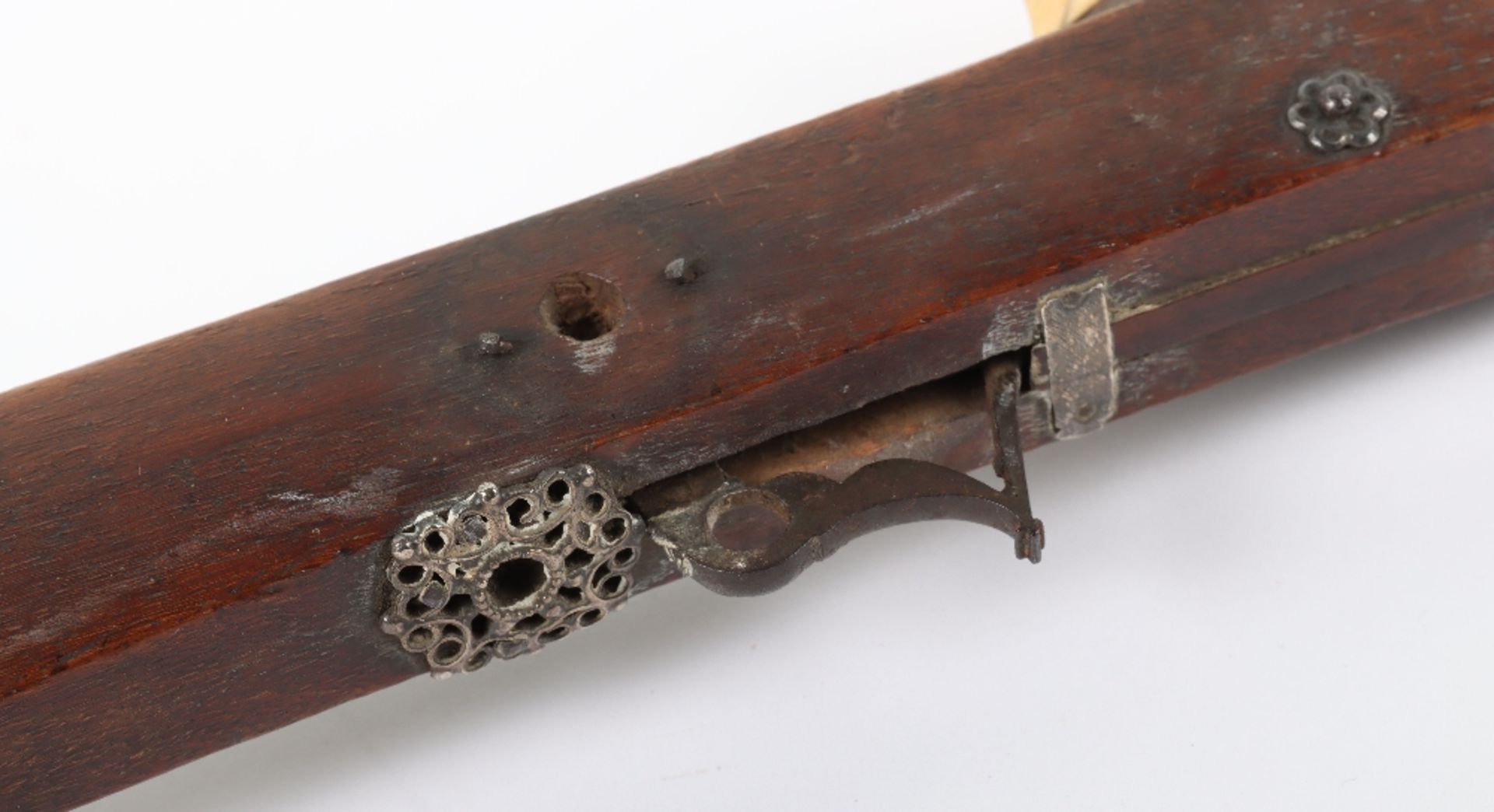 ^ Good Quality 25 Bore Indian Matchlock Gun Torador from Rajasthan, Probably Rajput c.1800 - Bild 7 aus 14