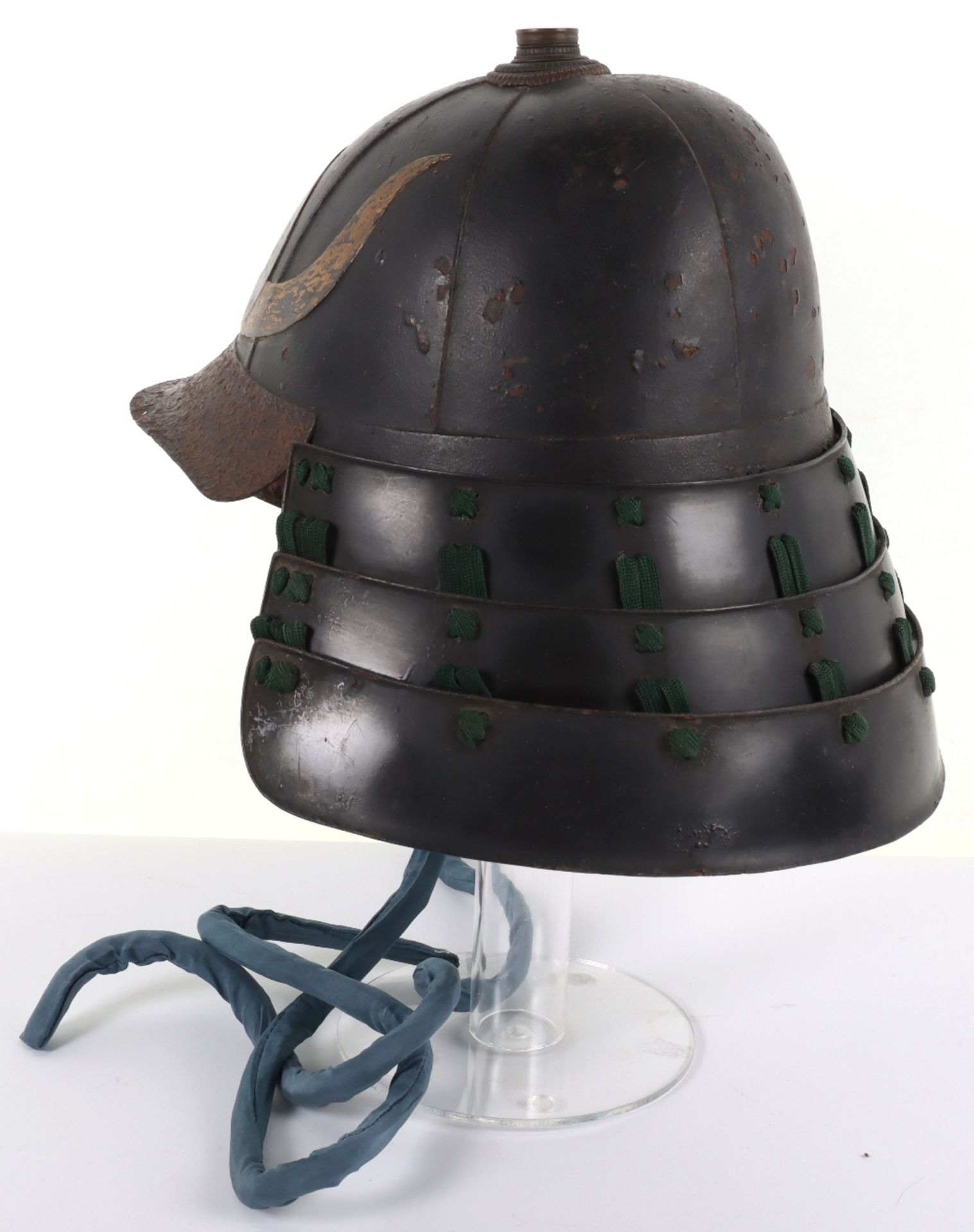 Japanese Lacquered Iron Helmet Kabuto - Bild 8 aus 16