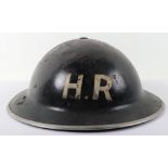 WW2 British Home Front Heavy Rescue Party Steel Helmet
