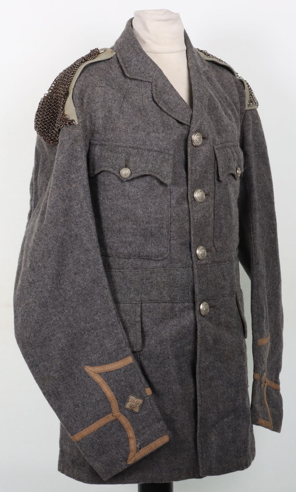 Scarce WW1 Officers Cuff Rank Tunic of the Cambridge University OTC Cavalry - Image 4 of 9