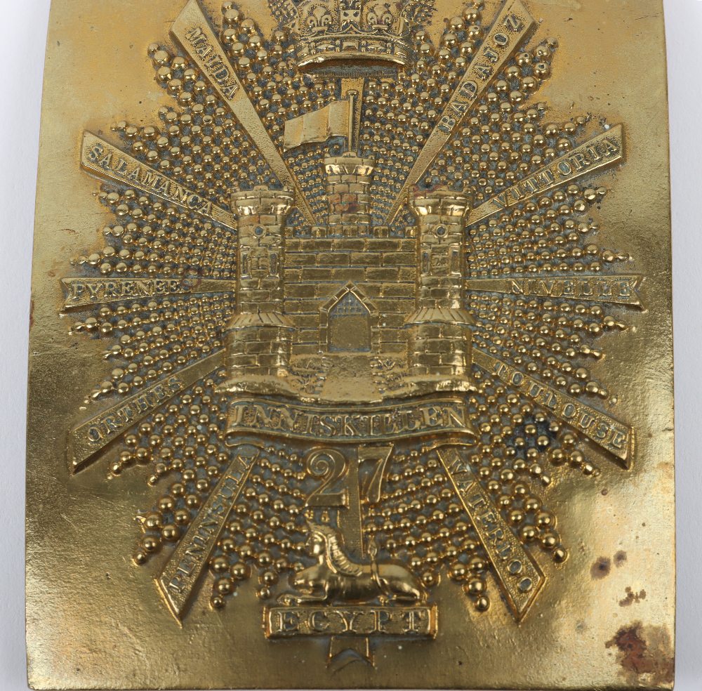 27th Regiment of Foot Other Ranks Cross Belt Plate 1850-55 - Bild 2 aus 4