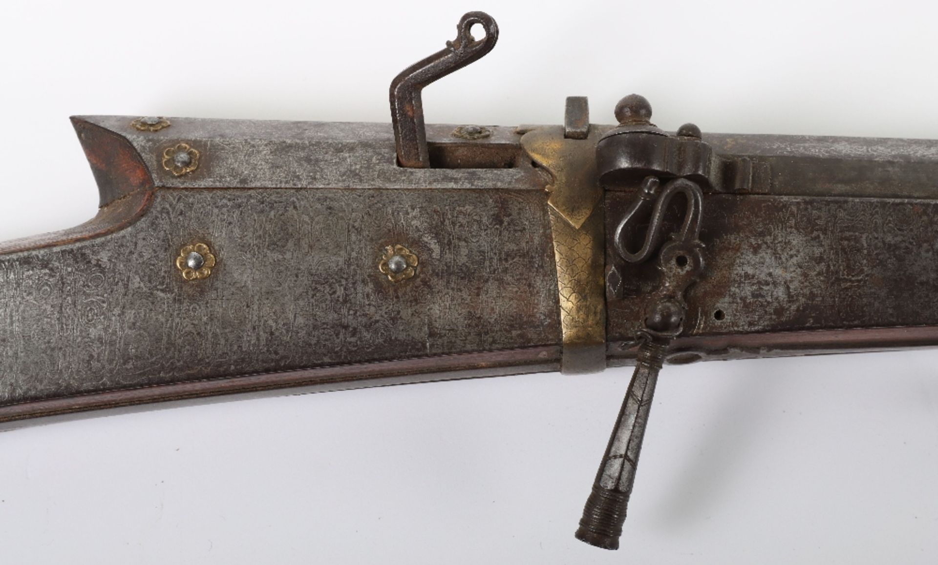 32 Bore Indian Matchlock Gun Torador, Probably Punjab First Half of the 19th Century - Bild 3 aus 11