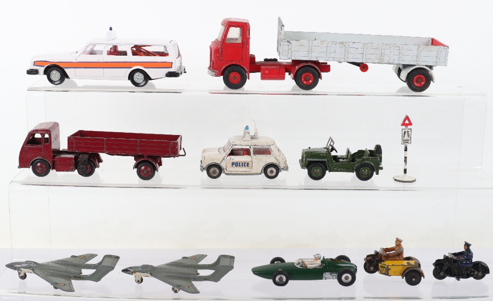 Vintage play worn Dinky toys models