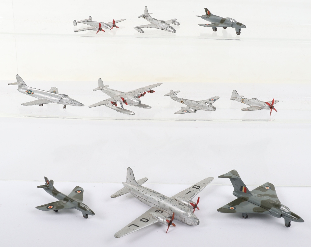 Selection of Dinky toys loose diecast model aircraft