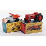 Vintage matchbox Lesney No16 “Scammell snowplough” and King size K-4 international tractor