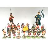 Scottish figures: eight 65mm scale in resin by Sculptures UK