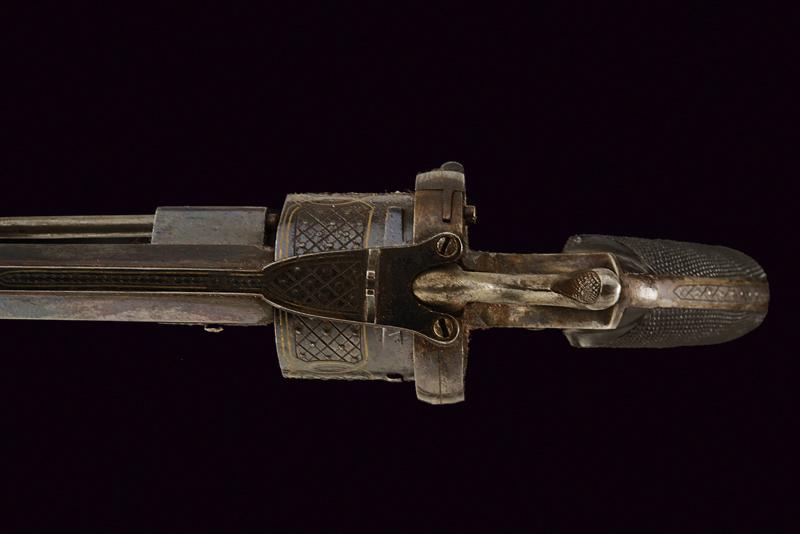 An engraved pinfire revolver - Image 3 of 5