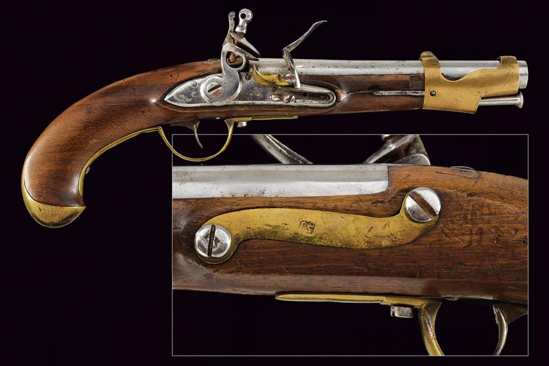 A flintlock pistol