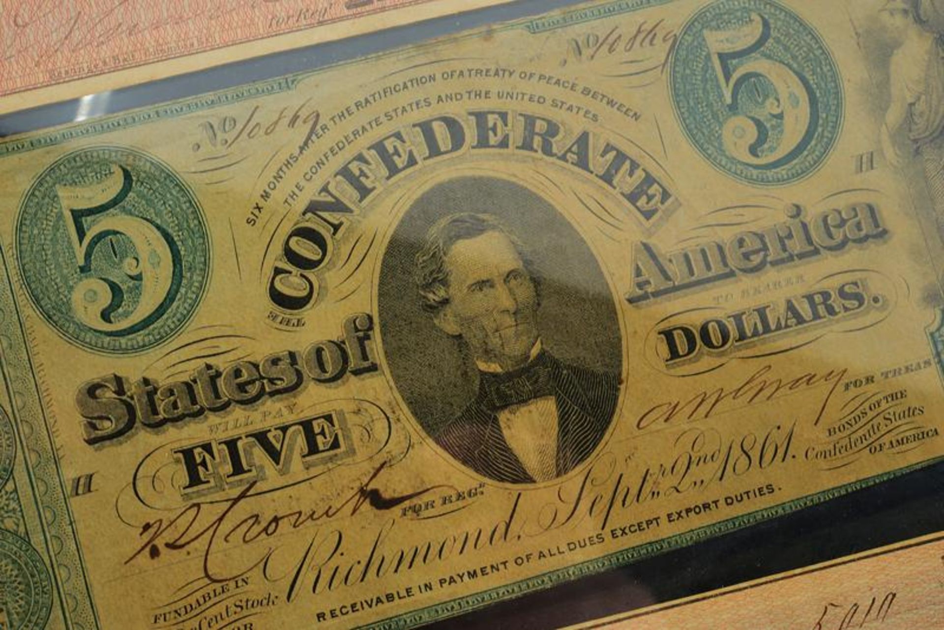 A lot of three confederate banknotes of Richmond - Image 2 of 4