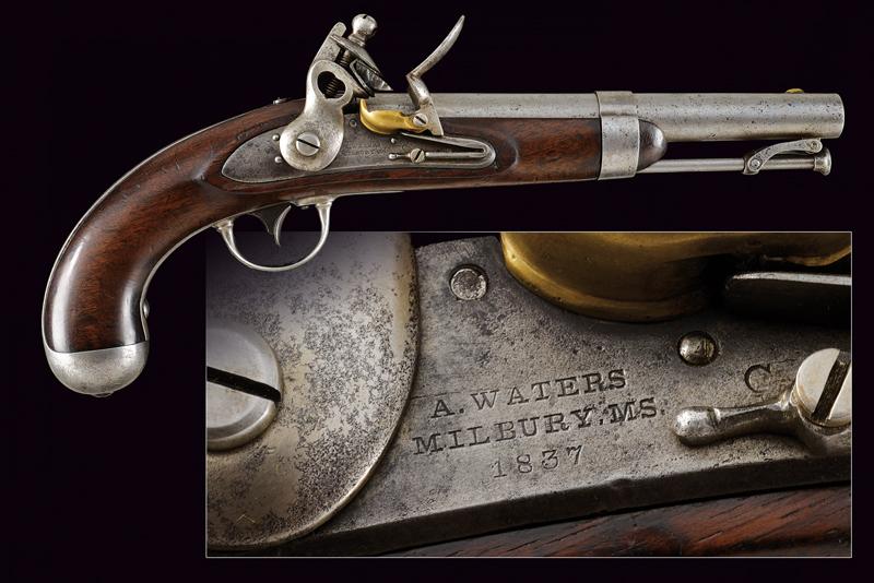 A flintlock pistol