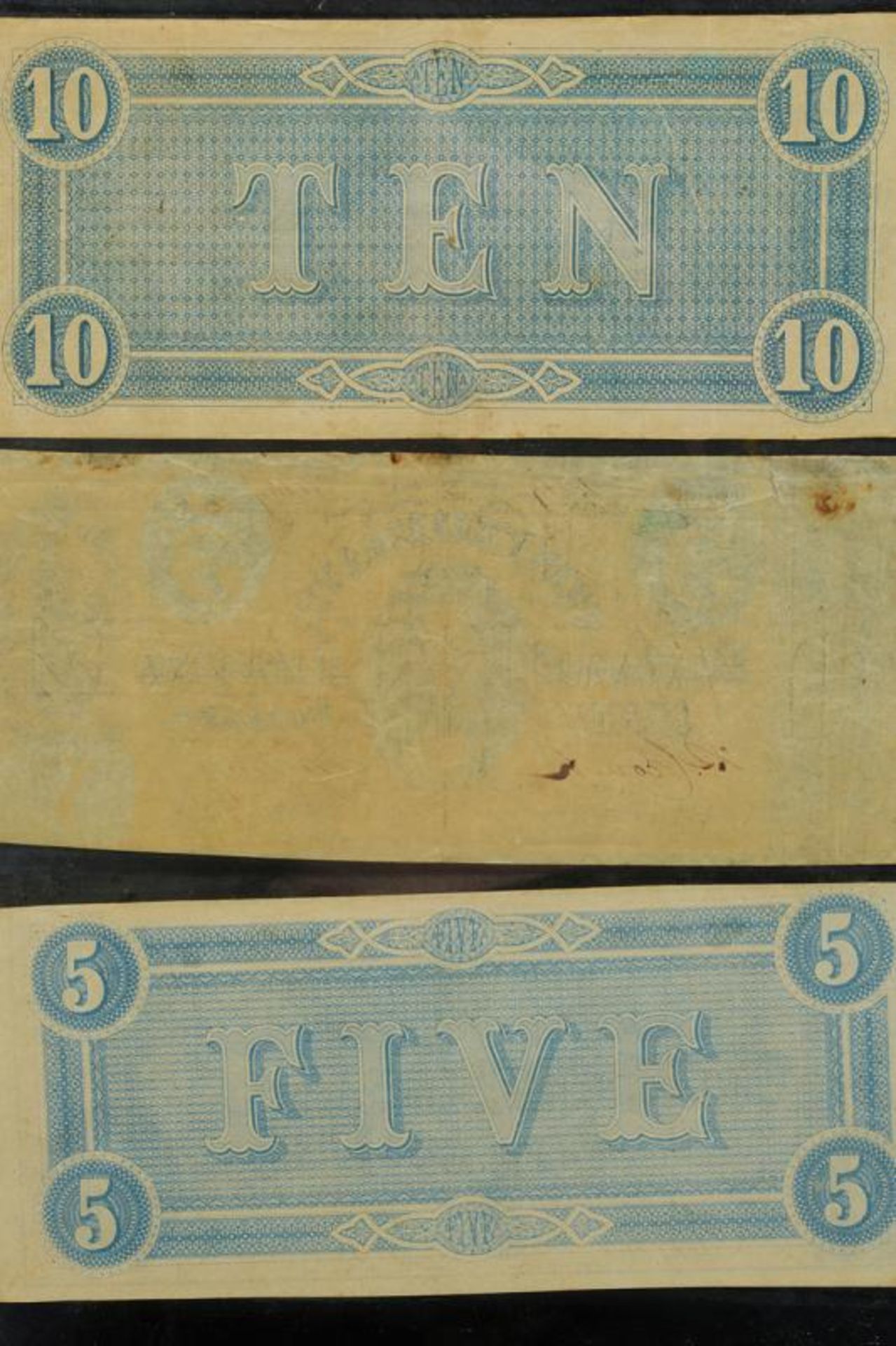 A lot of three confederate banknotes of Richmond - Image 3 of 4