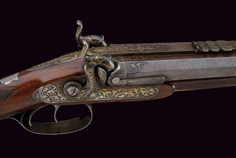 A double-barrelled percussion gun by Gastinne Renette - Image 10 of 11